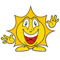 A smiling sun waving at you